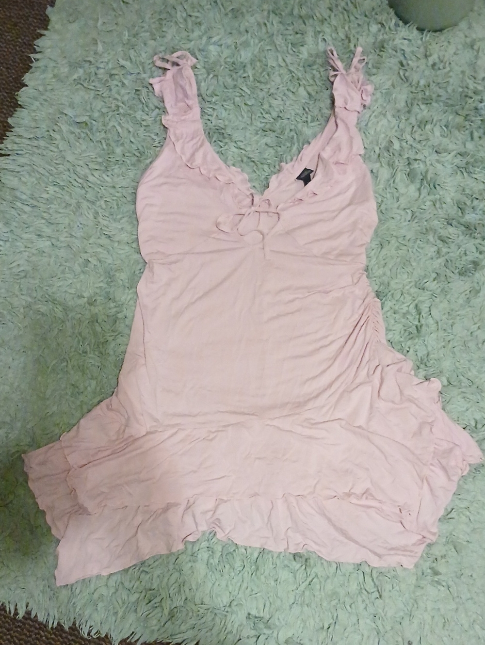 wild fable Light Pink Ruffle-Trim Chemise